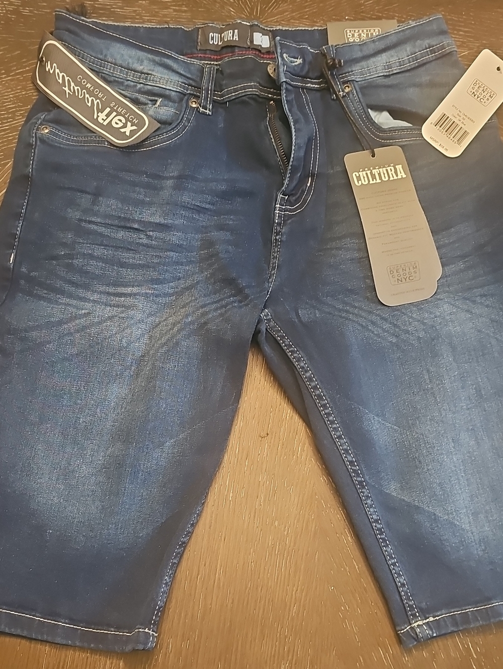 Cultura Men's Indigo Stretch Jean Shorts